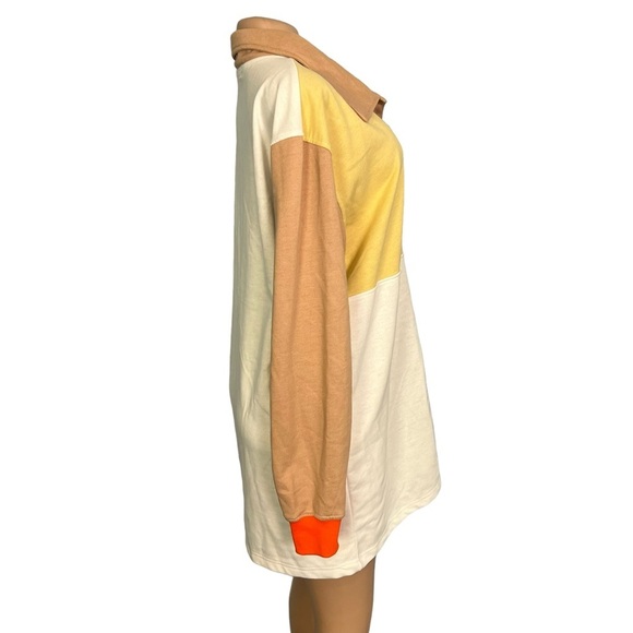 3/$30 🍂 PrettyLittleThing Stone Contrast Block Sweatshirt Dress - Picture 8 of 12